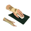 Elastic medical wrist joint bandage support, with removable metallic plate