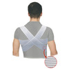 Elastic medical posture corrector with traversing panels, of increased comfort level