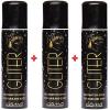 3 glitter decoration spray for hair and body in 1 set